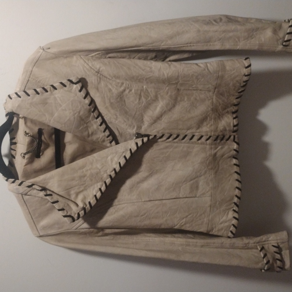 Tan William Rast leather jacket size S